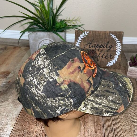 Garth Brooks World Tour Mens Cap Camo Orange Mossy Oak Adjustable Strap Hat - Picture 3 of 7